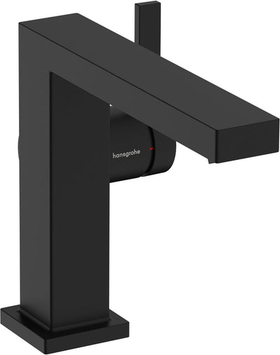 Hansgrohe tecturis e – Waschtischarmatur – Einhebelbedienung – Kaltstart energiesparend – mit Ablassschraube – Größe 110 mm – mattschwarz