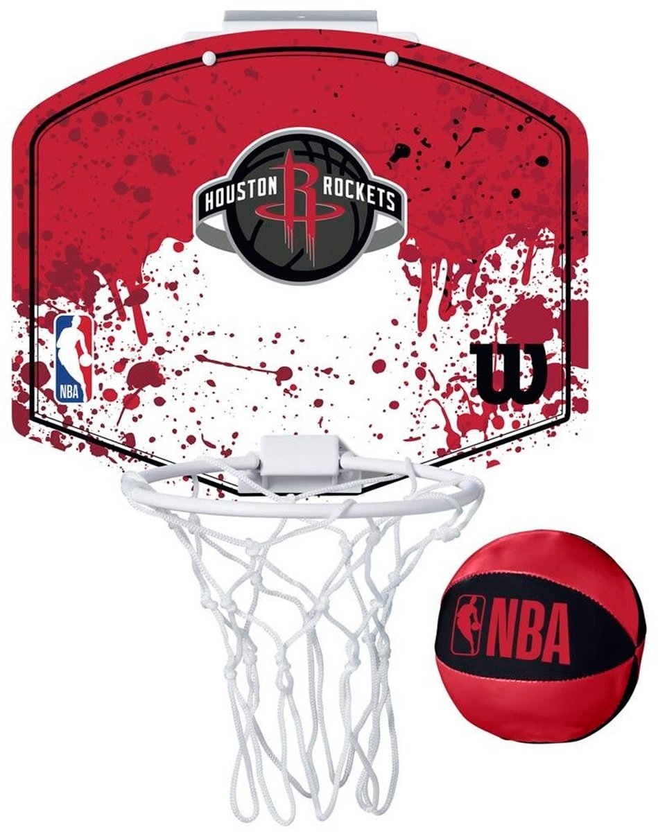 Wilson Team Mini Hoop NBA-Raketen-Set mit Ball und Mini-Korb, mehrfarbig