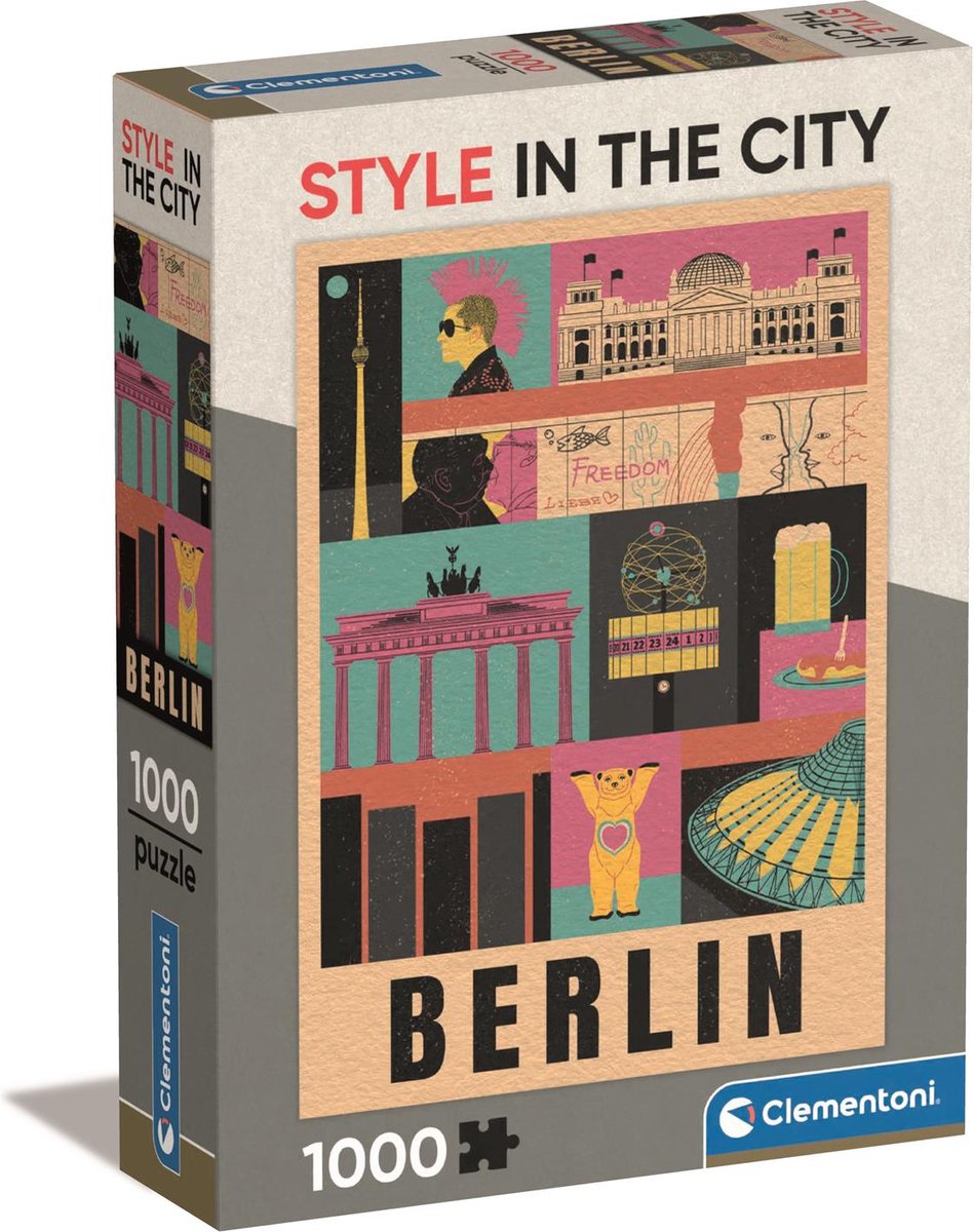 Clementoni - Puzzle - 1000 Teile - Style in the City Berlin - Puzzle für Erwachsene