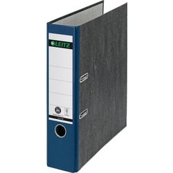 Ordner Leitz 1080, Karton, Papierbreite 8 cm, blaues Griffloch, Rückenschild
