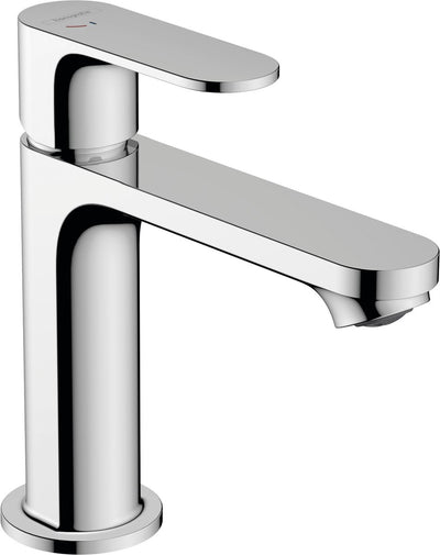 Hansgrohe rebris s – Waschtisch-Mischbatterie – Einhebelbedienung – Kaltstart energiesparend – mit Ablaufgarnitur – Größe 110 mm – Chrom