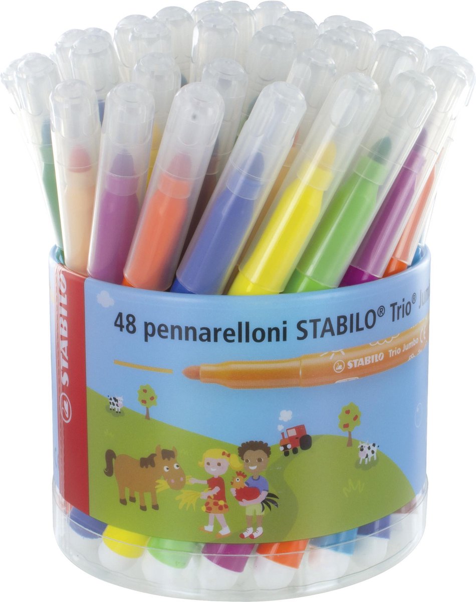 Stabilo Trio Jumbo Schulpackung Filzstifte - 48-tlg.