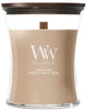 Mittlere Sanduhr-Duftkerze von Woodwick – Santal Myrrhe – 60 Brennstunden