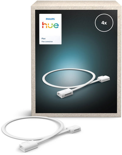 Philips Hue Flux Verbindungskabel – schafft lichtfreie Zonen – 50 cm lang – flexible und einfache Installation – 4 Stück