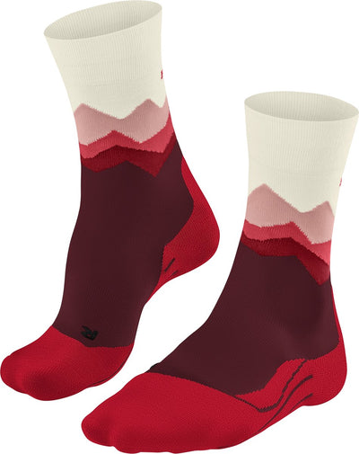 Falke TK2 Anti-Blister Wandersocken aus dickem Woll-Funktionsmaterial Damen Rot – Größe 39-40