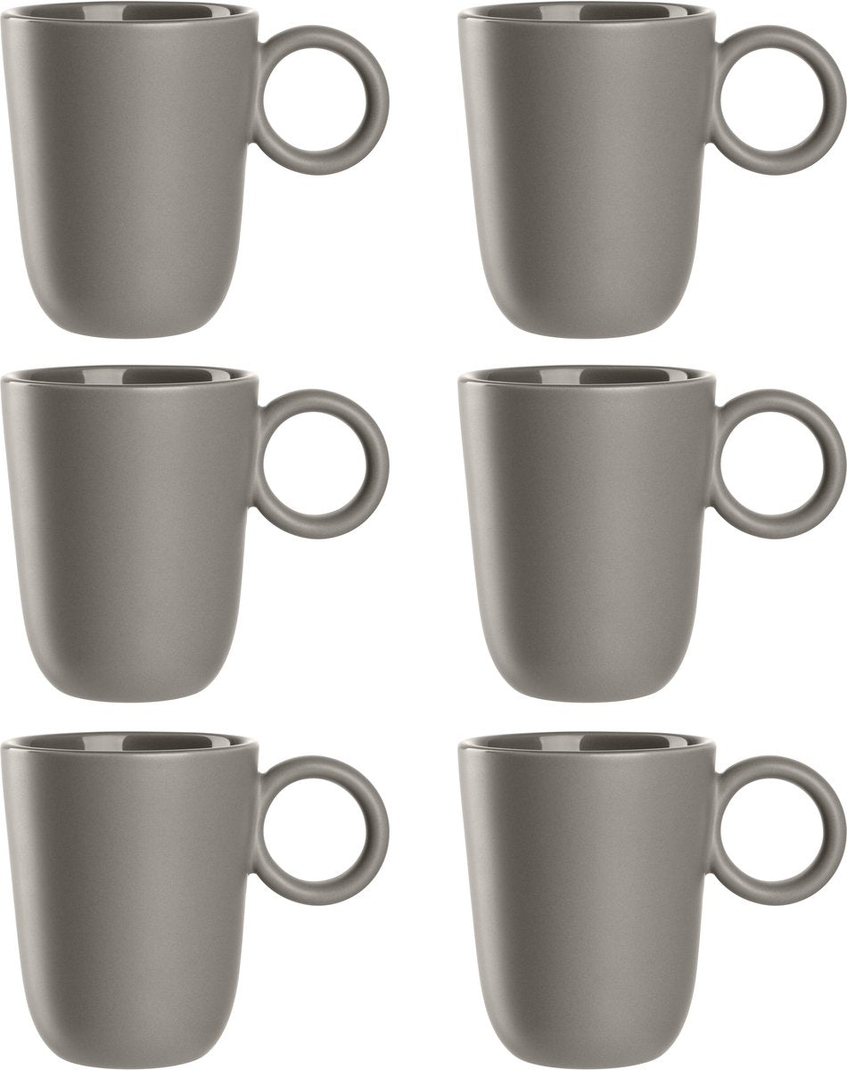 Leonardo Roma Becher 400ml Taupe - Set 6