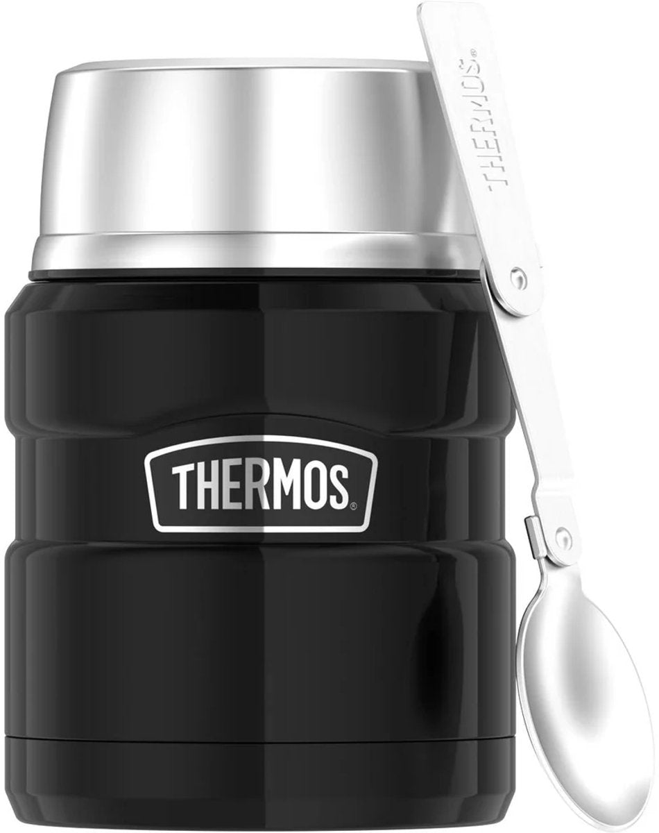 Thermos Edelstahl-King-Speisebehälter – Anthrazitschwarz poliert – 470 ml