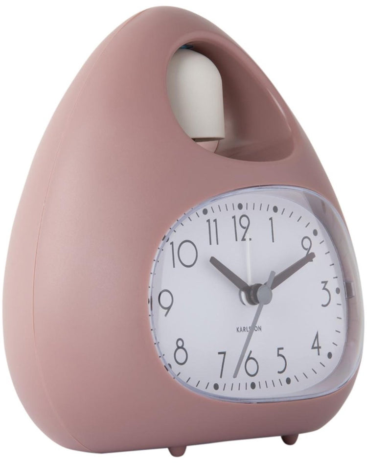 Karlsson Wecker Blob Bell – zartrosa – 12 x 8 x 13,7 cm – modern – Wecker für Schlafzimmer – Wecker