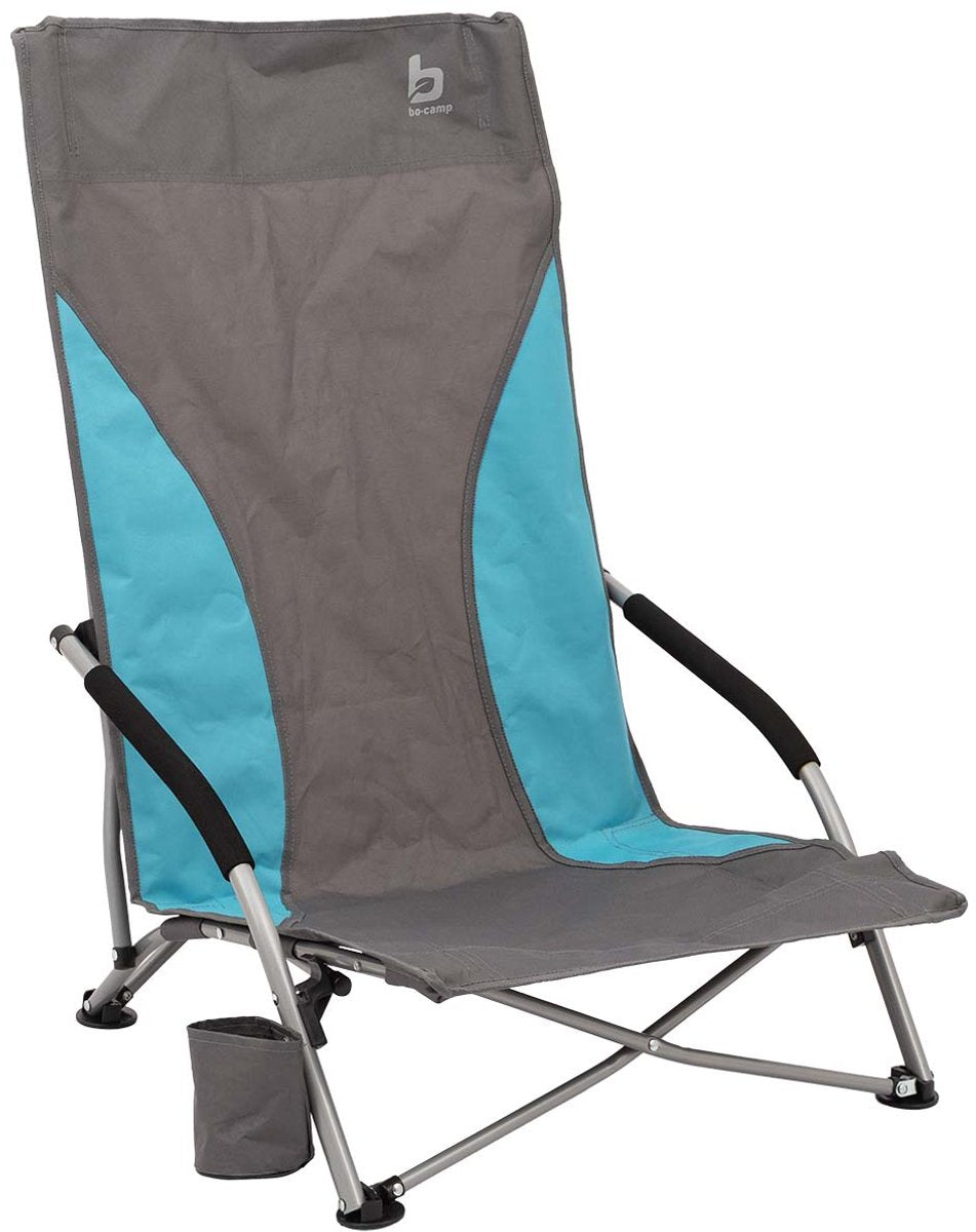 Bo-Camp – Strandstuhl – kompakt – hoch – blaugrau