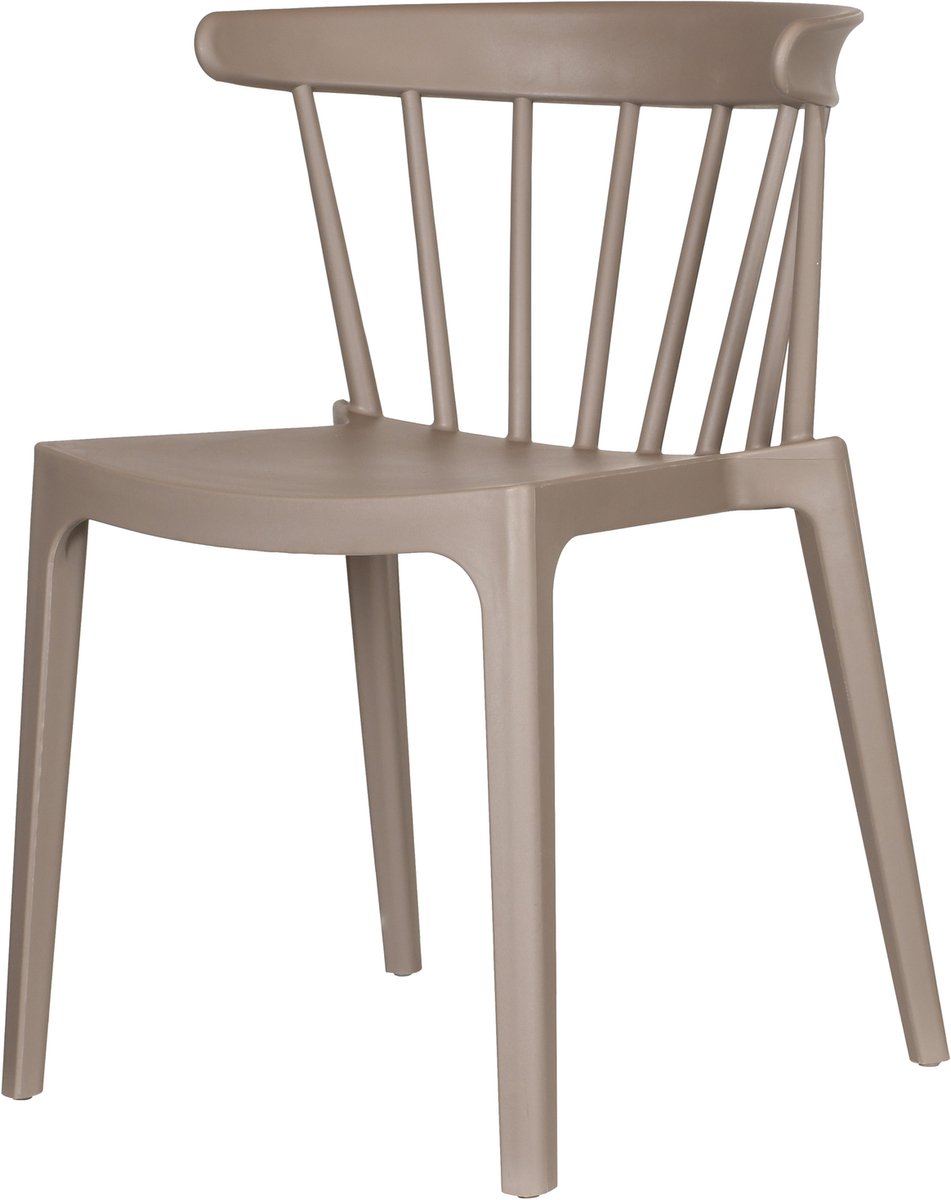 Woood Bliss Esszimmerstuhl Gartenstuhl – Kunststoff – Taupe – 75 x 52 x 53 cm