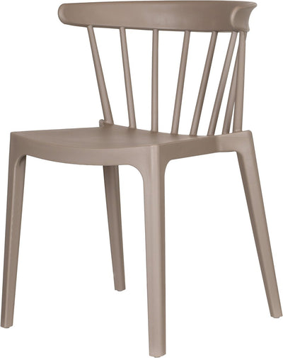 Woood Bliss Esszimmerstuhl Gartenstuhl – Kunststoff – Taupe – 75 x 52 x 53 cm