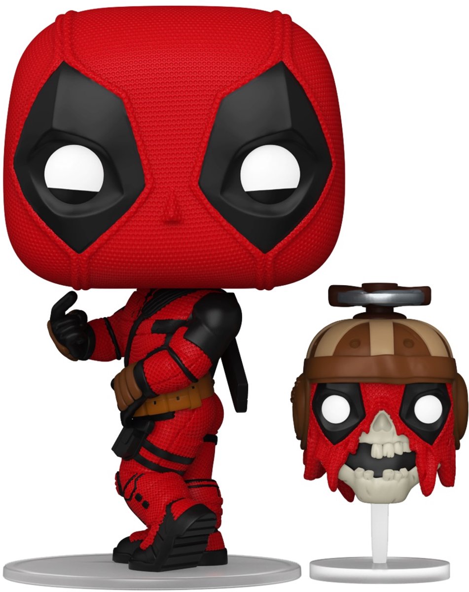Funko Deadpool Deadpool Wolverine – Deadpool mit Headpool Vinylfigur 1400 Unisex Pop! - mehrfarbig - Standard