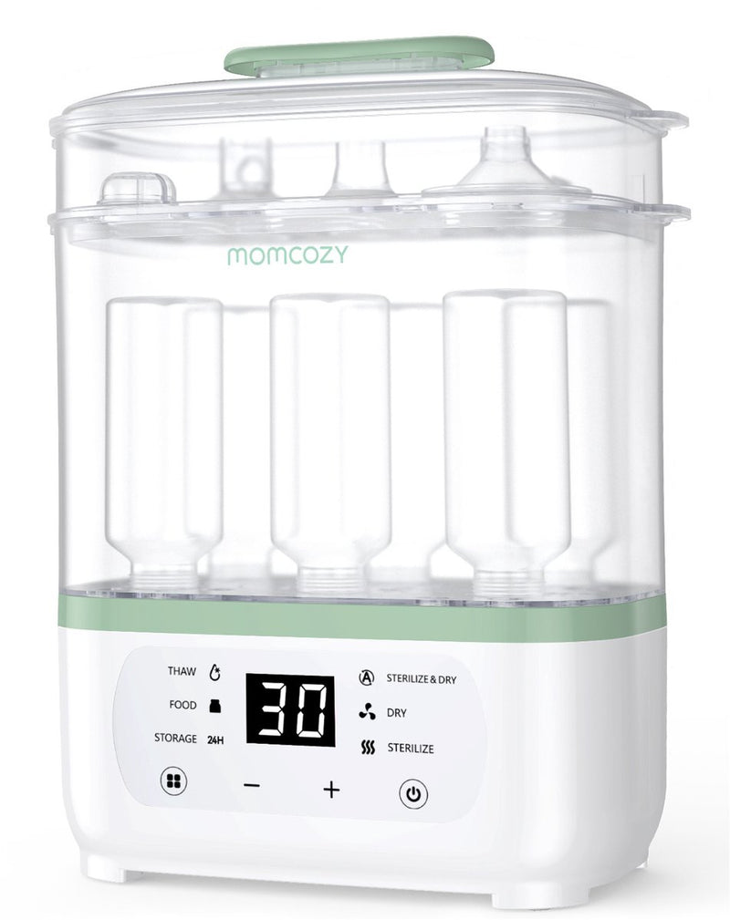 Momcozy 8-in-1 Babyflaschen-Sterilisator-Trockner – elektrischer Dampfsterilisator – geeignet für 8 Flaschen – 24 Stunden sterile Lagerung