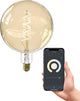 Calex intelligente LED-Lampe XXL – 20 cm – E27 – intelligente Lichtquelle – Gold – dimmbar – warmweißes Licht – 5 W