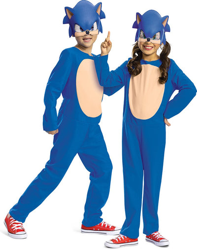 Verkleidung Sonic Movie 3 (Sega), Sonic Movie Fancy Dress (2024) International, Größe XS (3T-4T Jahre), Kind