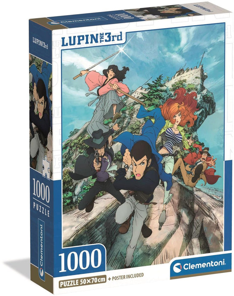 Clementoni – Puzzle – 1000 Teile – Lupine III – Kompaktbox – Puzzle für Erwachsene