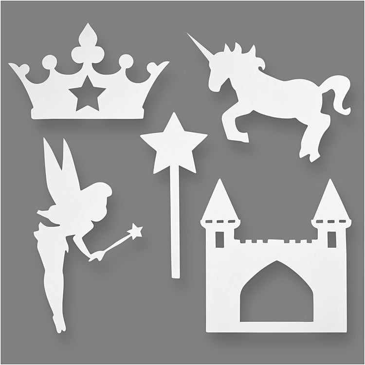 Creativ Company Fairy Tale, H: 13,5-27,5 cm, b: 9,5-25 cm, 230 g, weiß, 16 Stück 1 Box