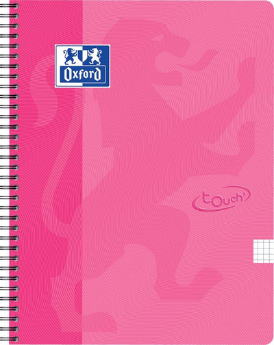 Oxford Touch - Schreibblock - A4 - kariert - 140 Seiten - 90g - Softcover - Rosa