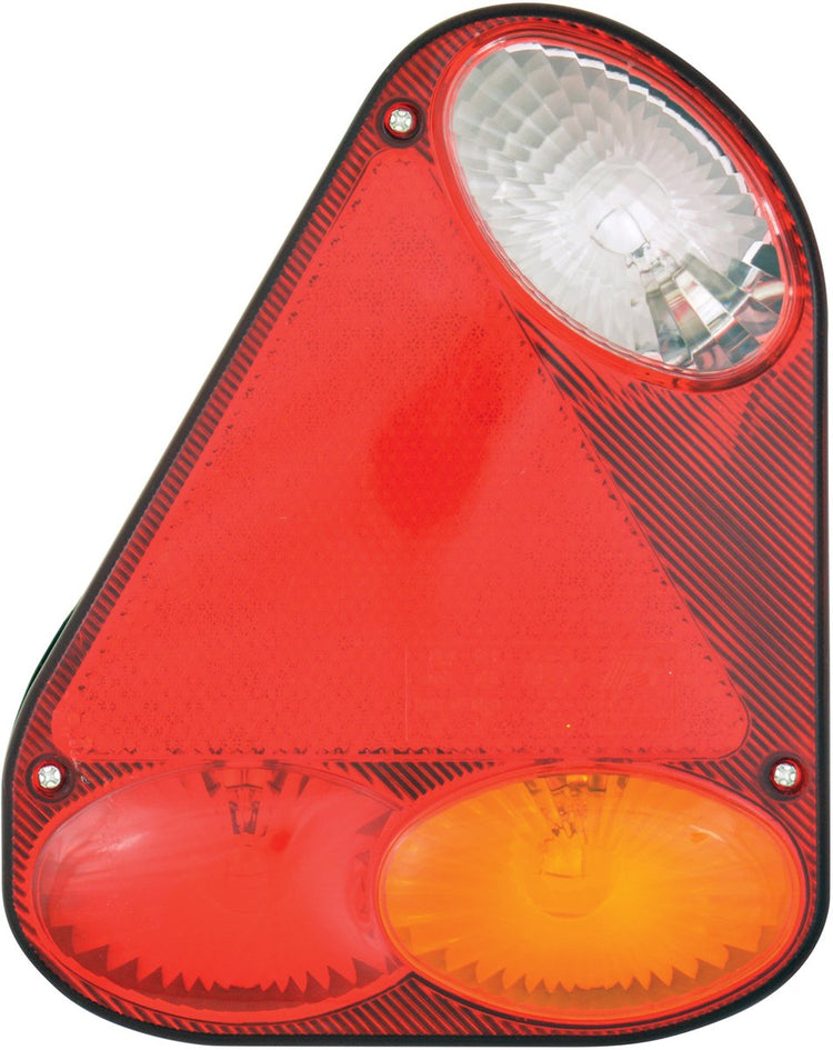 Carpoint Rücklicht - 12 24 Volt - rechts - 5 Funktionen - Blinker, Rücklicht, Bremslicht, Nebelschlusslicht, Reflektor - Schraubmontage 5 vormontierte Anschlussdrähte - Maße 218x174mm