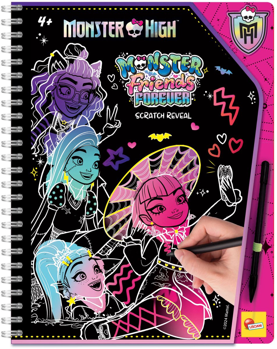 Lisciani Monster High Skizzenbuch „Monster Friends Forever“ zum Rubbeln