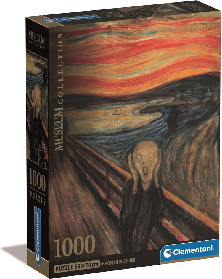 Clementoni - Puzzle - 1000 Teile - The Scream of Munch - Puzzle für Erwachsene und Kinder ab 14 Jahren