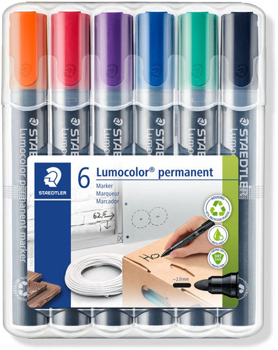 Staedtler Lumocolor Permanentmarker 352 mit Rundspitze - Box 6 Stk