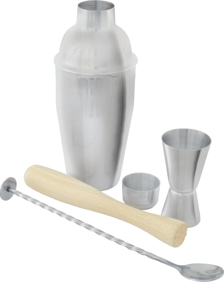 Point-Virgule-Cocktail-Set – 4-teilig – mit Barlöffel, Maß, Stößel, Cobbler-Shaker
