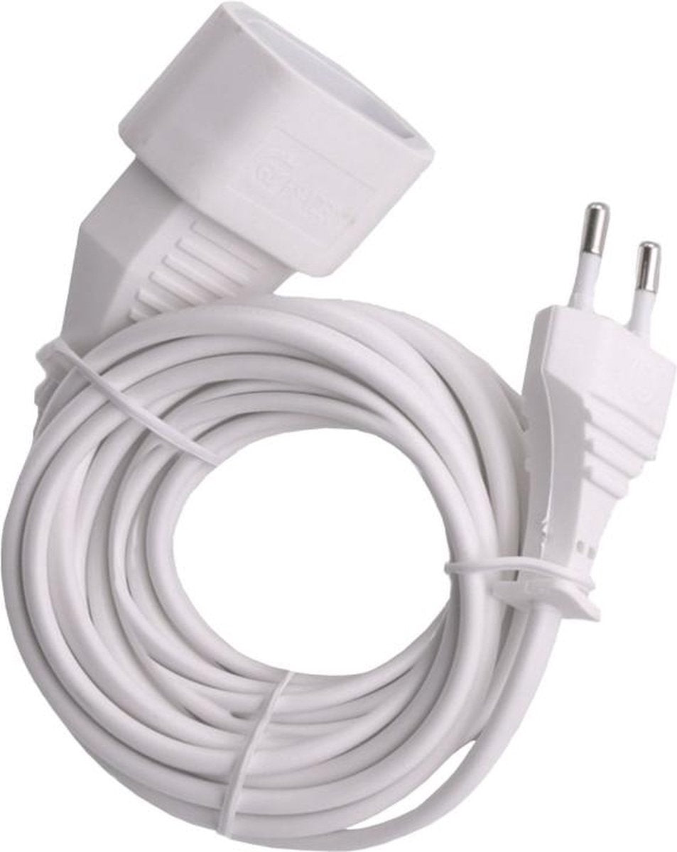 Q-Link-Verlängerungskabel – Euro – h03vvh2-f – 2 x 0,75 mm² – weiß – 5 m