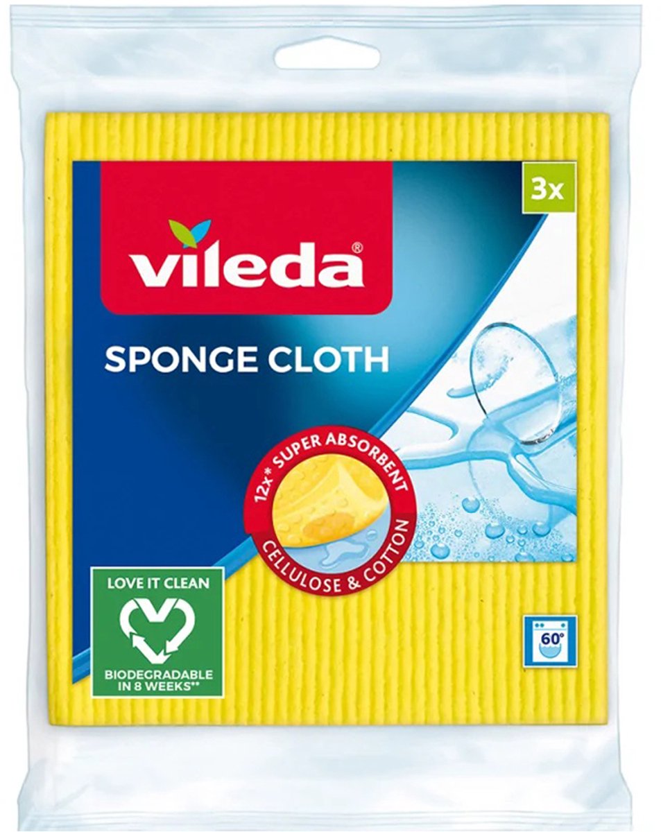 Vileda-Serie – Schwammtuch – 7,5 x 9,5 cm – saugfähig – bunt