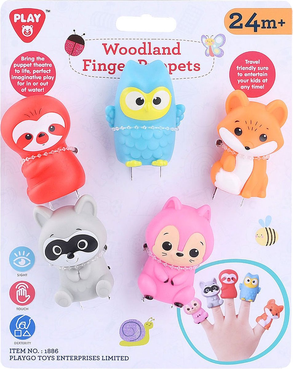 Spielen Sie Fingerpuppenwaldtiere, 5st.