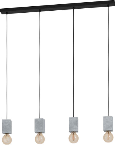Eglo Prestwick 3 Hängelampe – E27 – 92,5 cm – Schwarzgrau