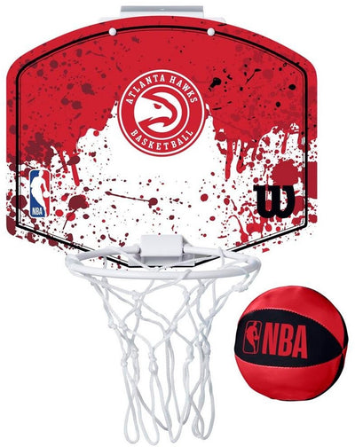 Wilson NBA Hawks Mini-Basketballset mit Ball und Mini-Korb mehrfarbig
