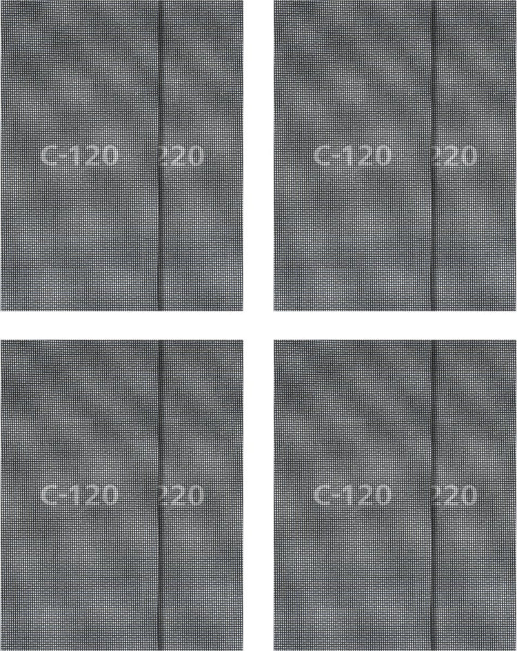 Wolfcraft – 16-teiliges Schleifgitter-Set für Gipskarton – 115 x 280 mm – Körnung 120 + 220 – 8644000