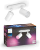 Philips hue fugato Aufbaustrahler – weißes und farbiges Licht – 2 Spots – weiß