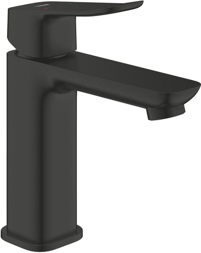 Grohe Dice Waschtischmischer – M-Größe – wassersparend – inklusive Push-Open-Ablaufgarnitur – mattschwarz