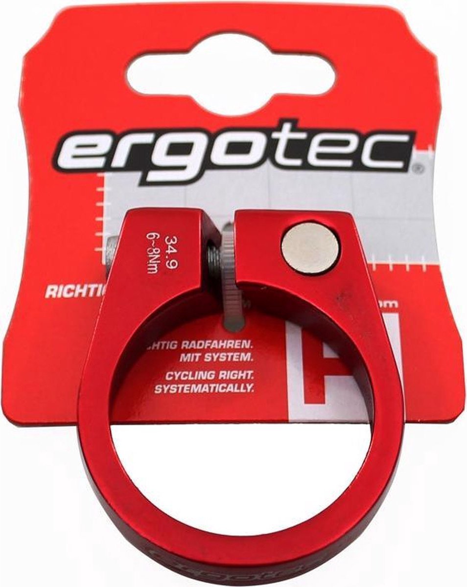 Ergotec Sattelklemme SCI-105 34,9 mm mit Schraube rot