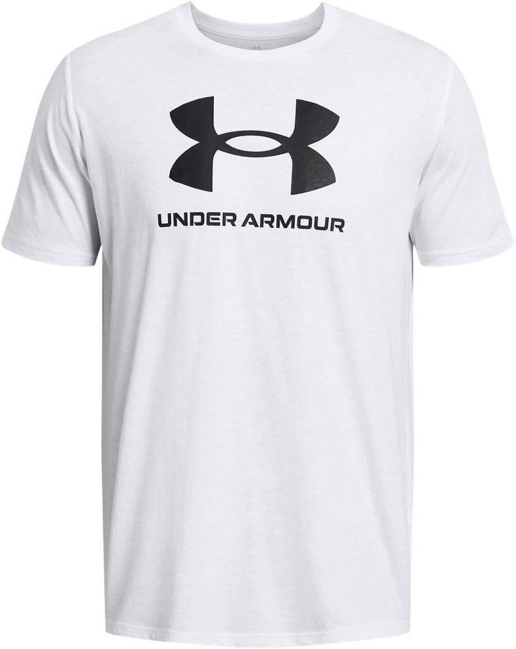 Under Armour UA Sportstyle Logo Update SS-WHT Herren-Sportshirt – Weiß – Schwarz