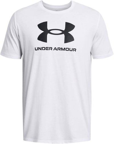 Under Armour UA Sportstyle Logo Update SS-WHT Herren-Sportshirt – Weiß – Schwarz