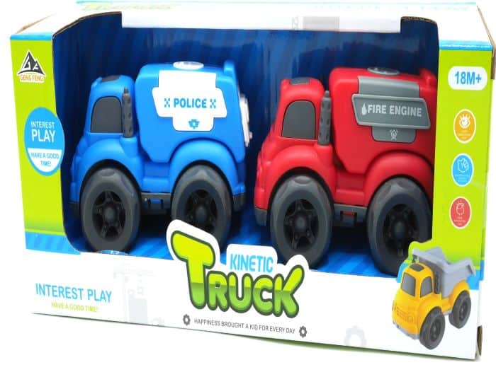 Jonotoys Kinetic Trucks Police und Feuerwehr Set