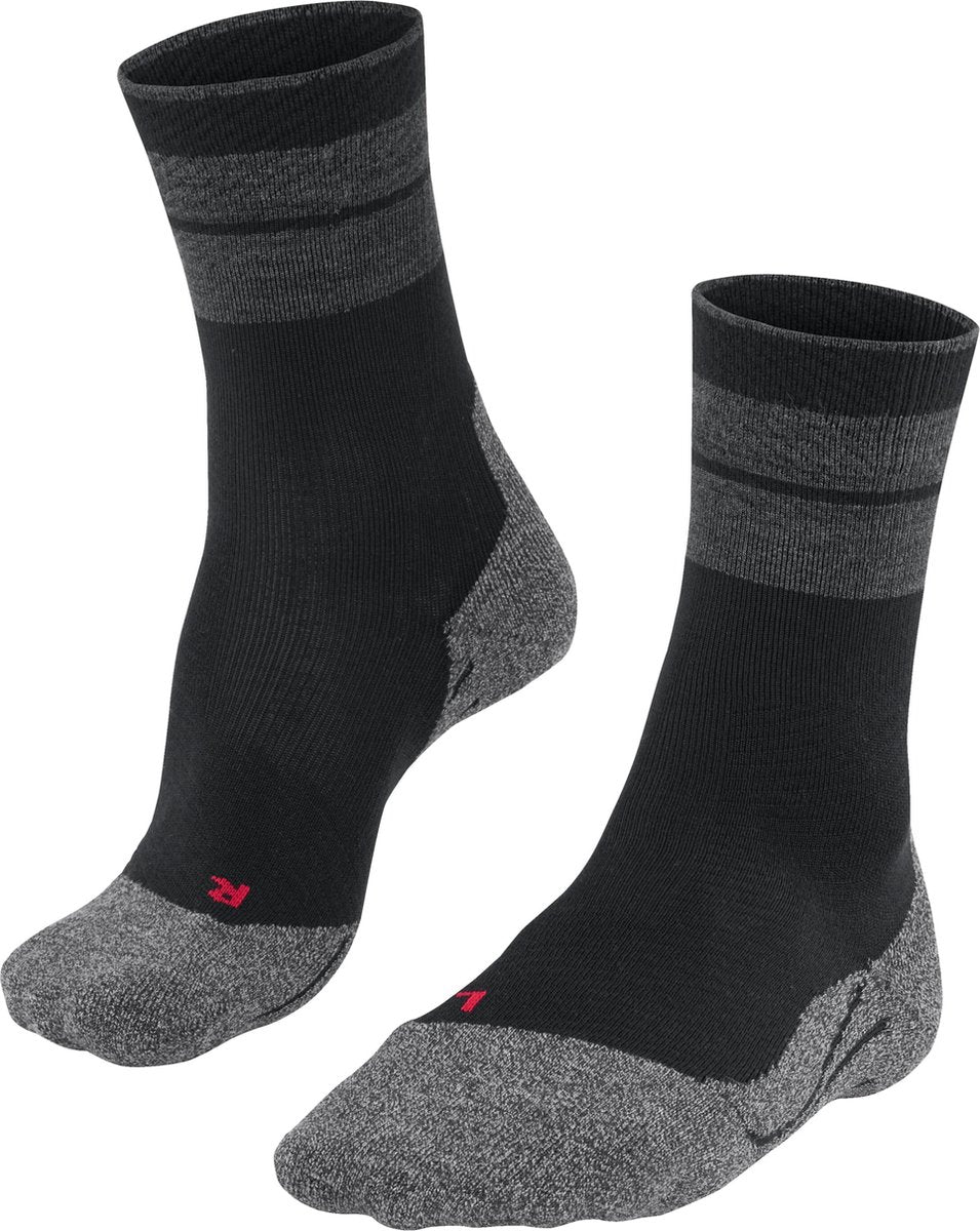 Falke TK Stabilisierende Anti-Blasen Wandersocken aus dickem Woll-Funktionsmaterial Herren Schwarz - Größe 44-45