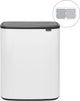 Brabantia Bo Touch Bin Abfallbehälter – 2 x 30 Liter – Mülltrennung – Weiß