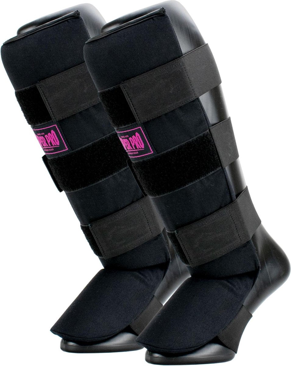 Super Pro Combat Gear Schienbeinschutz Retter Schwarz Rosa Klein