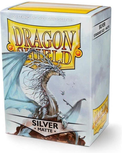 Dragonshield Drachen-Schutz - Standardgröße Kartenhüllen Silber Matt 100x