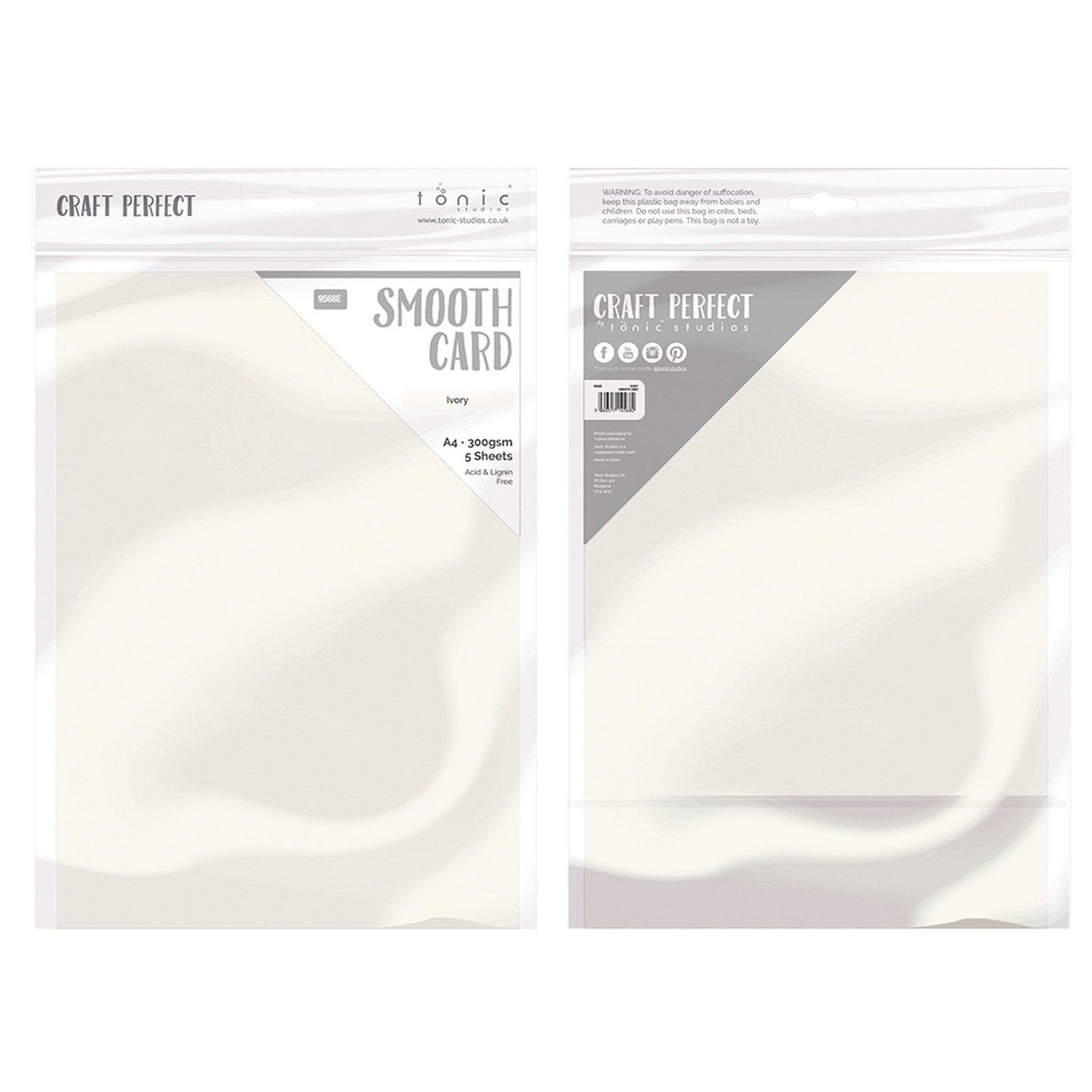 Craft Perfect von Tonic Studios Craft Perfect • glatter Karton, A4, 300 g, elfenbeinfarben, 5 Stück