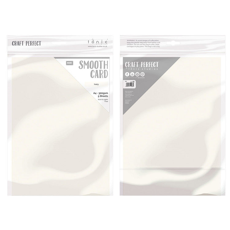 Craft Perfect von Tonic Studios Craft Perfect • glatter Karton, A4, 300 g, elfenbeinfarben, 5 Stück