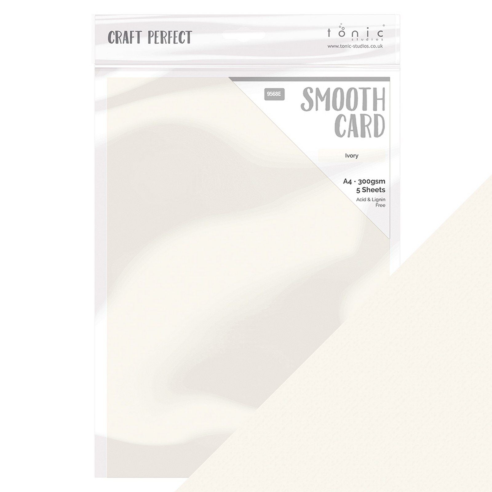 Craft Perfect von Tonic Studios Craft Perfect • glatter Karton, A4, 300 g, elfenbeinfarben, 5 Stück