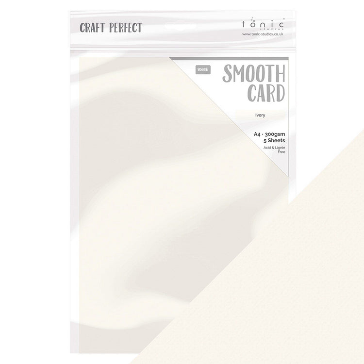 Craft Perfect von Tonic Studios Craft Perfect • glatter Karton, A4, 300 g, elfenbeinfarben, 5 Stück