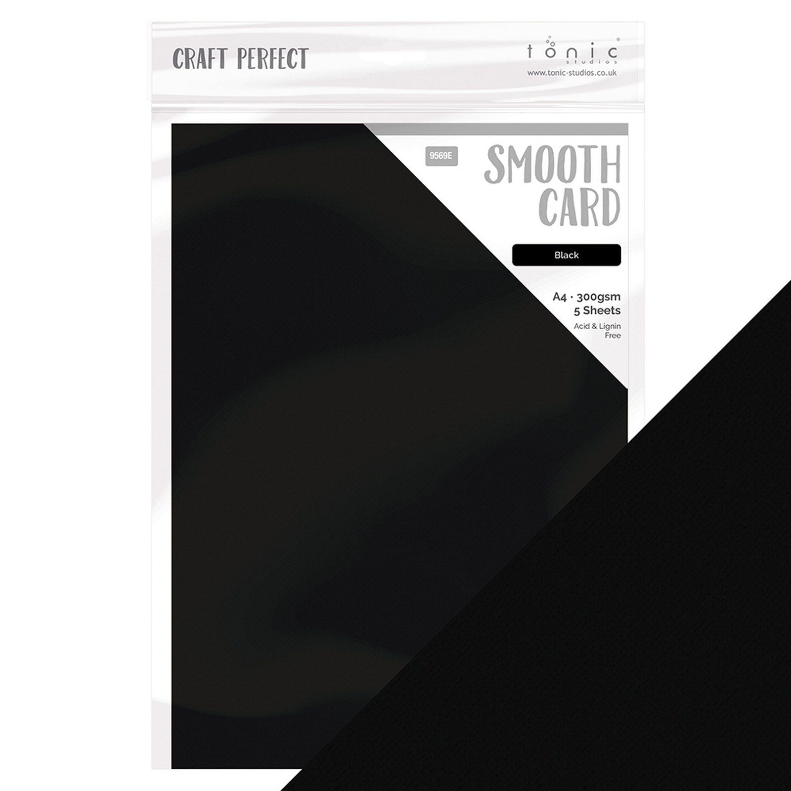 Craft Perfect von Tonic Studios Craft Perfect • Glatter Karton, A4, 300 g, Schwarz, 5 Stück