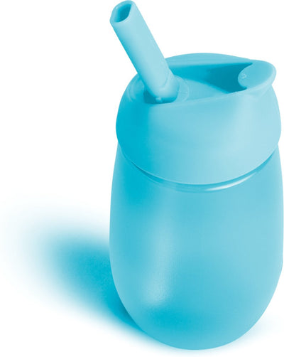 Munchkin-Strohbecher – auslaufsicherer Trinkbecher – einfache Reinigung – leicht zu reinigen – spülmaschinenfest – Trinkbecher für Baby und Kind – 296 ml – blau