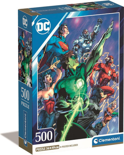 Clementoni – Puzzle – 500 Teile – DC Comics – kompakte Box – hochwertige Sammlung